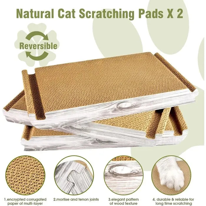 Foldable Triangle Cat Scratcher with 6 Sides