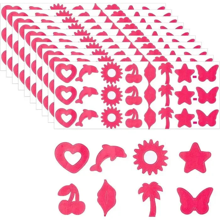 240 Pack Tanning Stickers with 8 Body Designs