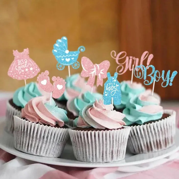 24 Pack Boy or Girl Cupcake Toppers