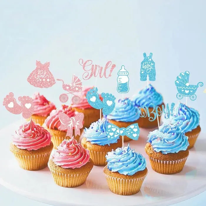 24 Pack Boy or Girl Cupcake Toppers