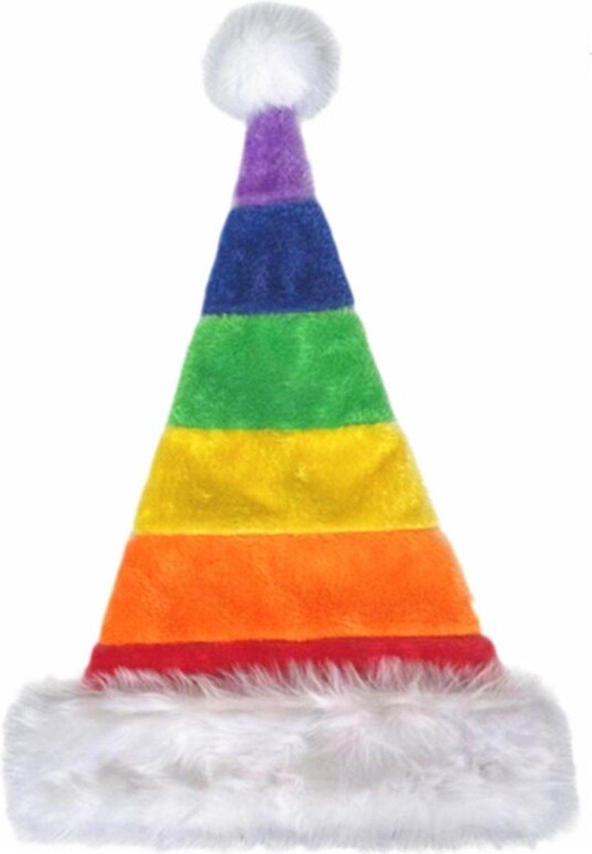 Rainbow Pride Christmas Hat, One Size