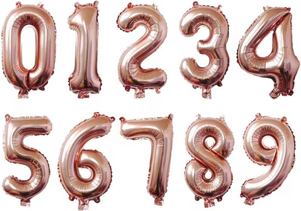 Rose Gold Number 3 Foil Balloon, 80 cm