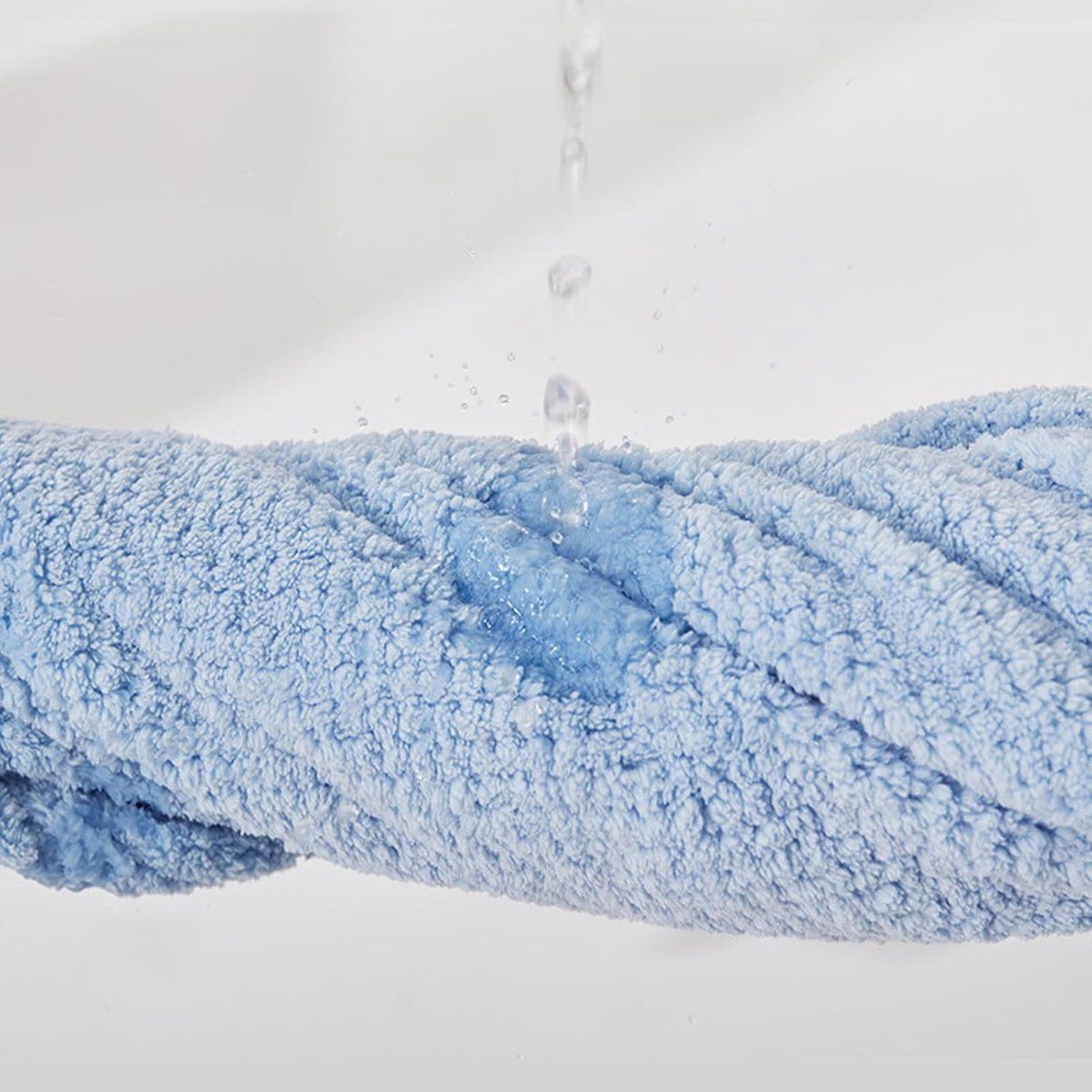 Plush Dog Bathrobe Quick Drying Ultra Absorbent Pet Drying Coat for Home Grooming Blue, Size L
