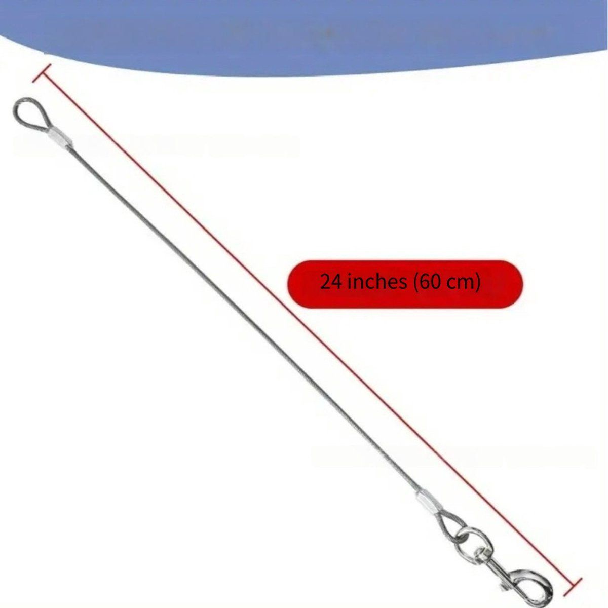 2 Pack Dog Leash Metal Cable, Bite-Resistant Tangle-Free Leash for Walking and Training