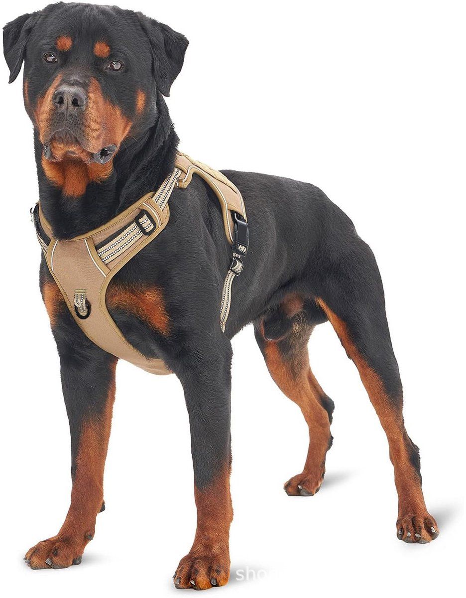 Reflective No Pull Tactical Dog Harness for Medium Large Dogs Adjustable, Size S Chest 50.8-78.7cm