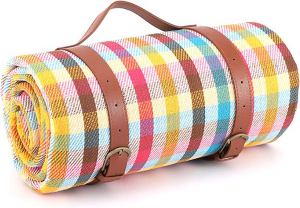 Waterproof Foldable Picnic Blanket, Large Portable Outdoor Blanket for Park Beach Camping, 200x200 cm