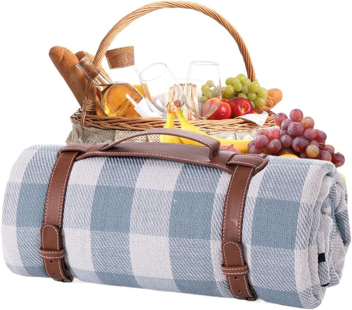 Waterproof Picnic Blanket, Foldable Sand-Free Portable Outdoor Blanket for Park Beach Camping Garden, 200x200 cm