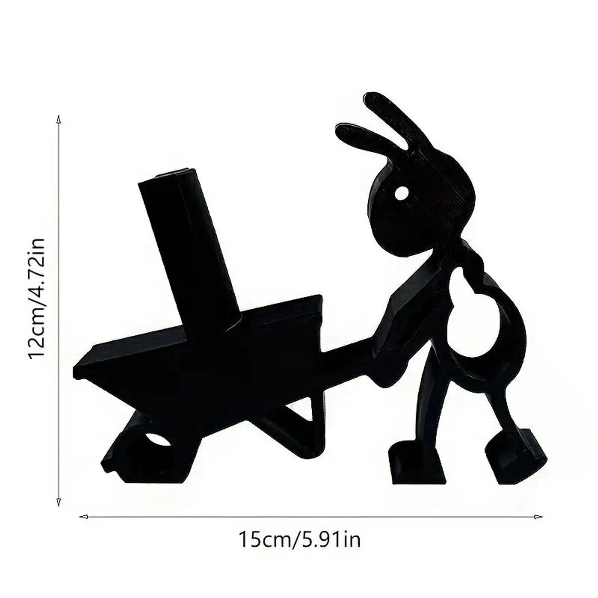 2PCS Ant Shaped Toilet Paper Holder, Standing Toilet Roll Holder, Decorative Bathroom Accessories, Unique Gift for Bathroom and Toilet, Black