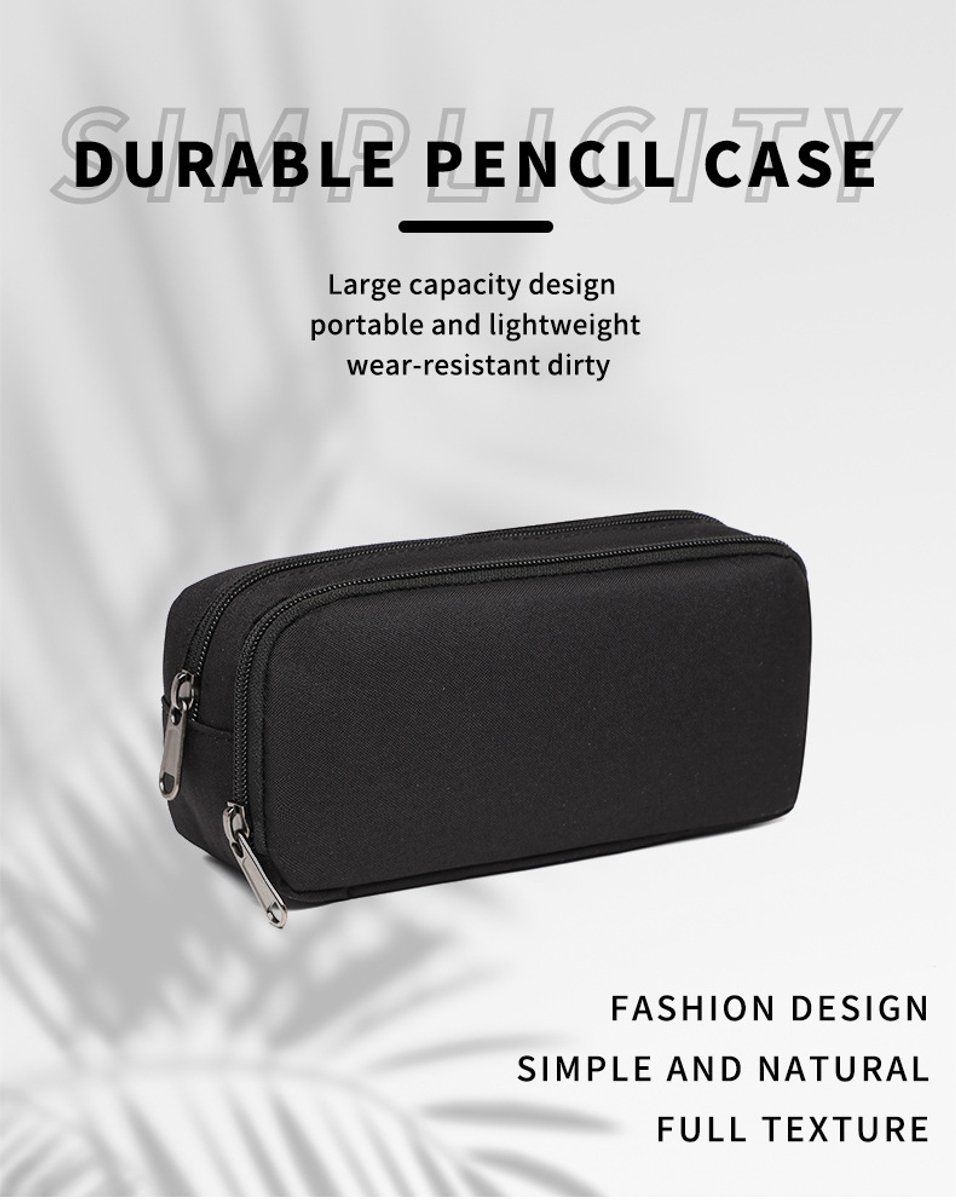 Large Pencil Case for School, Double Zipper Pen Bag Stationery Organizer for Boys and Girls, Colorful Geometric