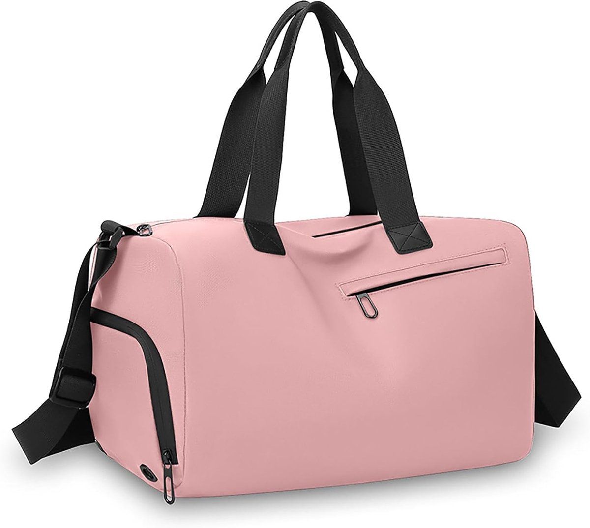Waterproof Travel Duffel Bag, Large Capacity Sports Gym Weekend Bag for Women, Pink, 40x20x25 cm