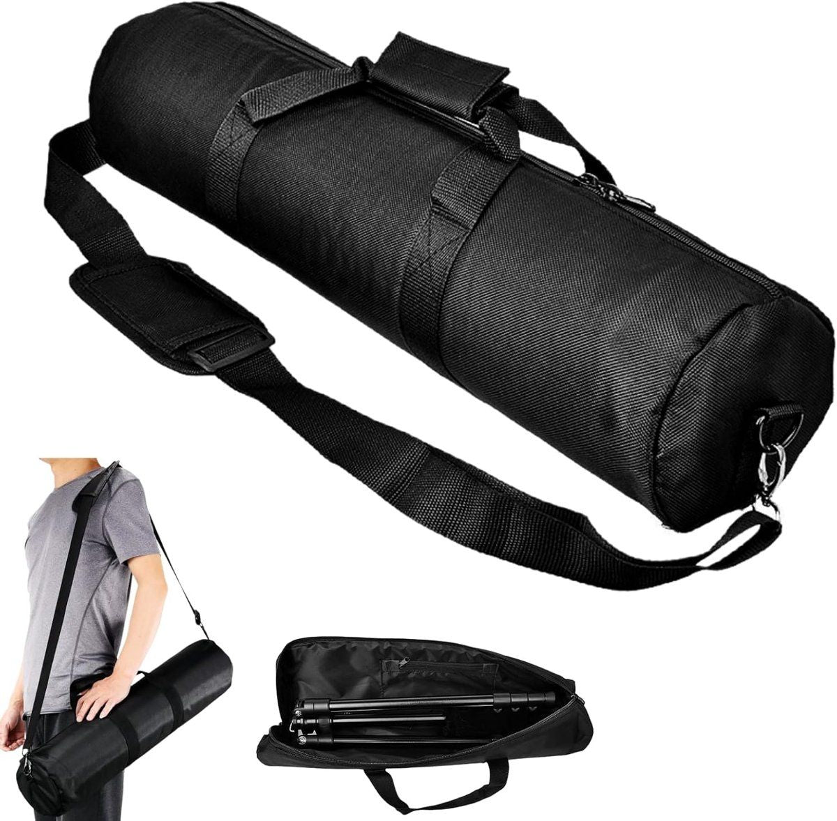 Padded Tripod Carry Bag with Shoulder Strap for Light Stands, Monopods, Softboxes and Photography Accessories, 100 x 13 cm, Black