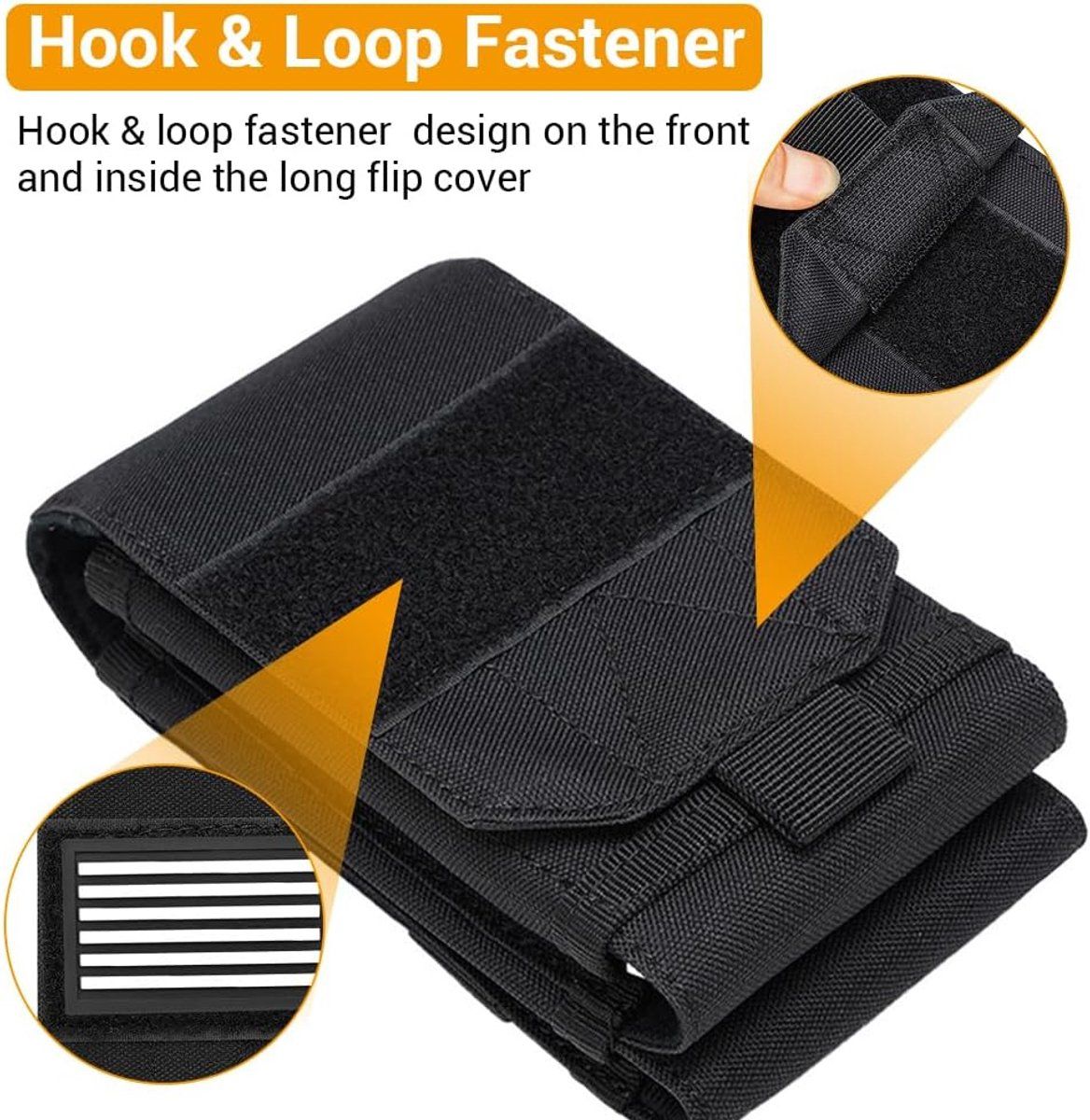 Tactical Waist Bag Men Phone Pouch Belt Holster 600D Oxford Fabric Double Pockets Wear Resistant for Camping Hiking Outdoor Green
