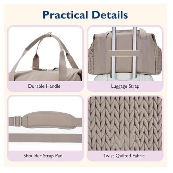 Black Large Quilted Diaper Bag Tote, Multi‑Functional Travel Baby Bag with Changing Mat & Pacifier Pouch, Stylish Maternity Hospital Bag for Labour & Delivery