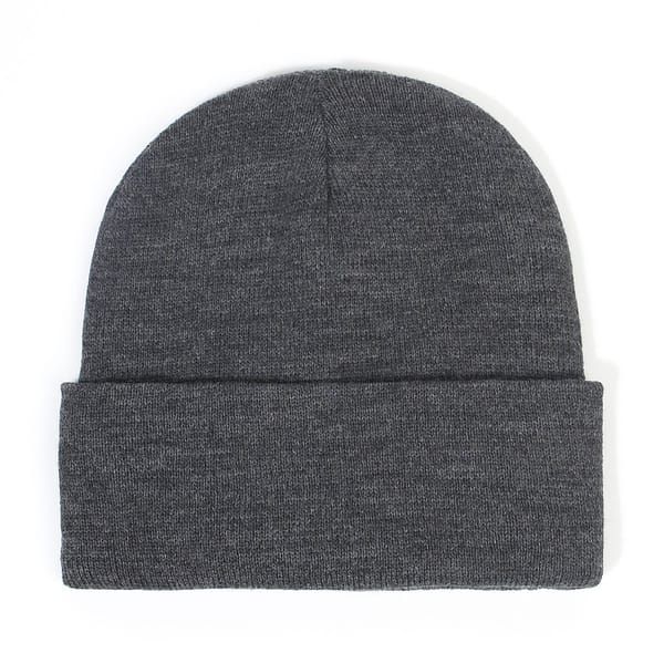 Hat - Knitted hat - Winter hat - Warm hat - Hat with satin lining - warm winter hat - knitted winter hat with fold-over brim - silk lining - soft knitted hat - warm and comfortable - for men and women - grey