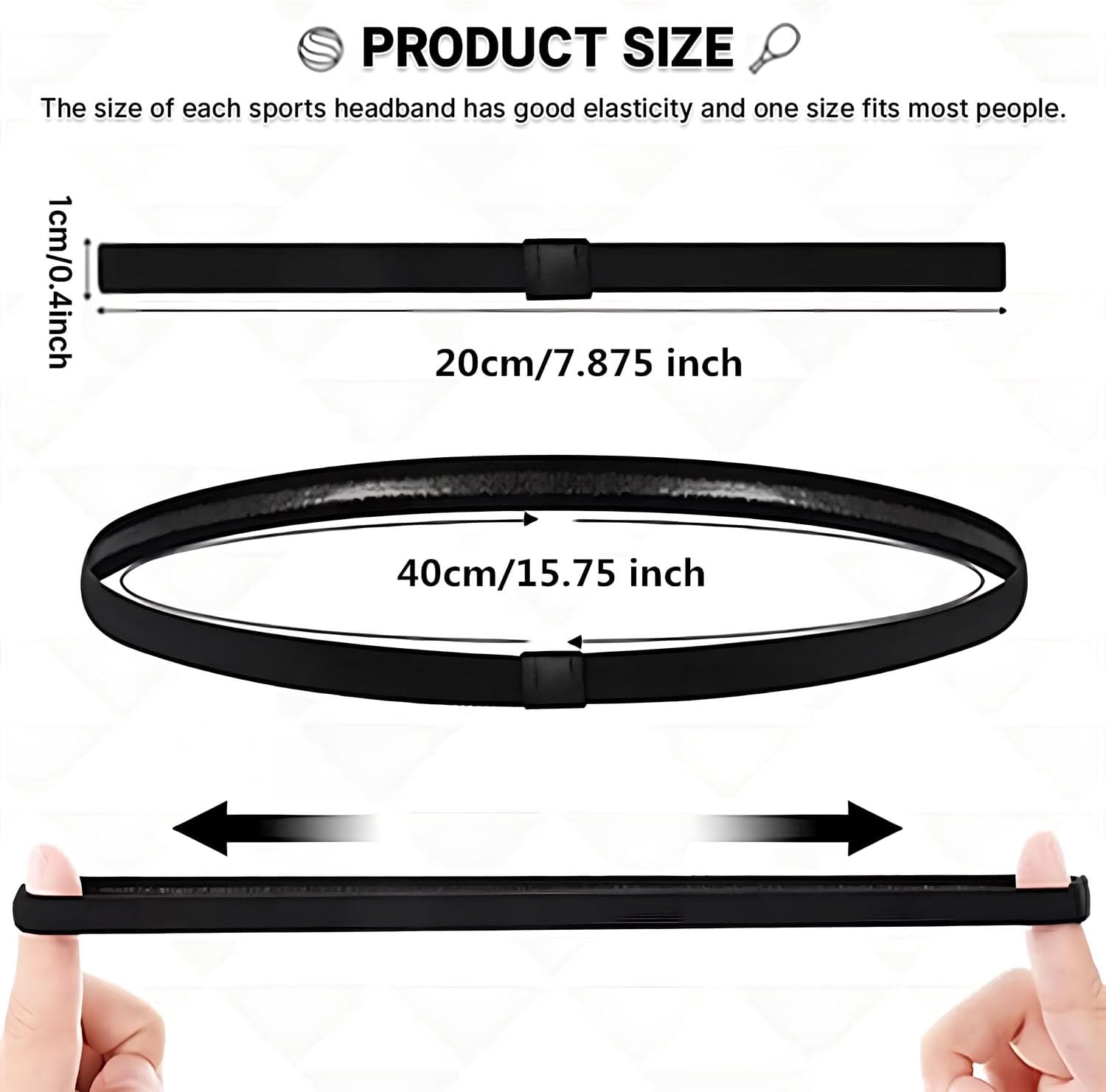 4 Pack Sports Headbands for Women Elastic Non-Slip Absorb Sweat 4 Colors