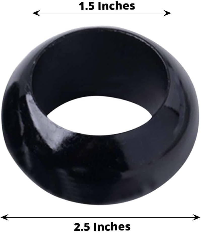 Efavormart 4 PCS Wholesale Black Acrylic Napkin Rings for Place Settings Wedding Receptions Dinner or Holiday Parties Tableware
