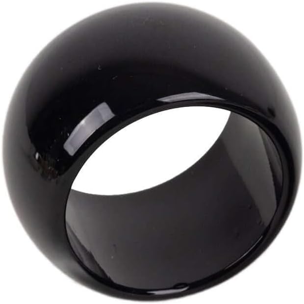 Efavormart 4 PCS Wholesale Black Acrylic Napkin Rings for Place Settings Wedding Receptions Dinner or Holiday Parties Tableware