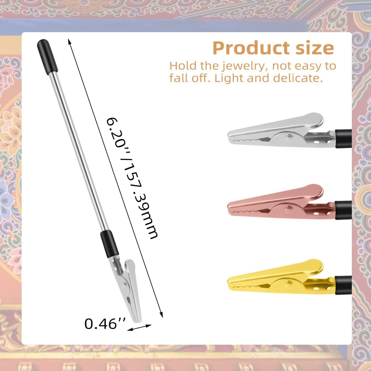 3 PCS Bracelet Helper Tool - Fastening for Watch, Necklace & Zipper Clasps Gold, Silver Rose Gold Metal Jewelry Clasp Hooking Ties