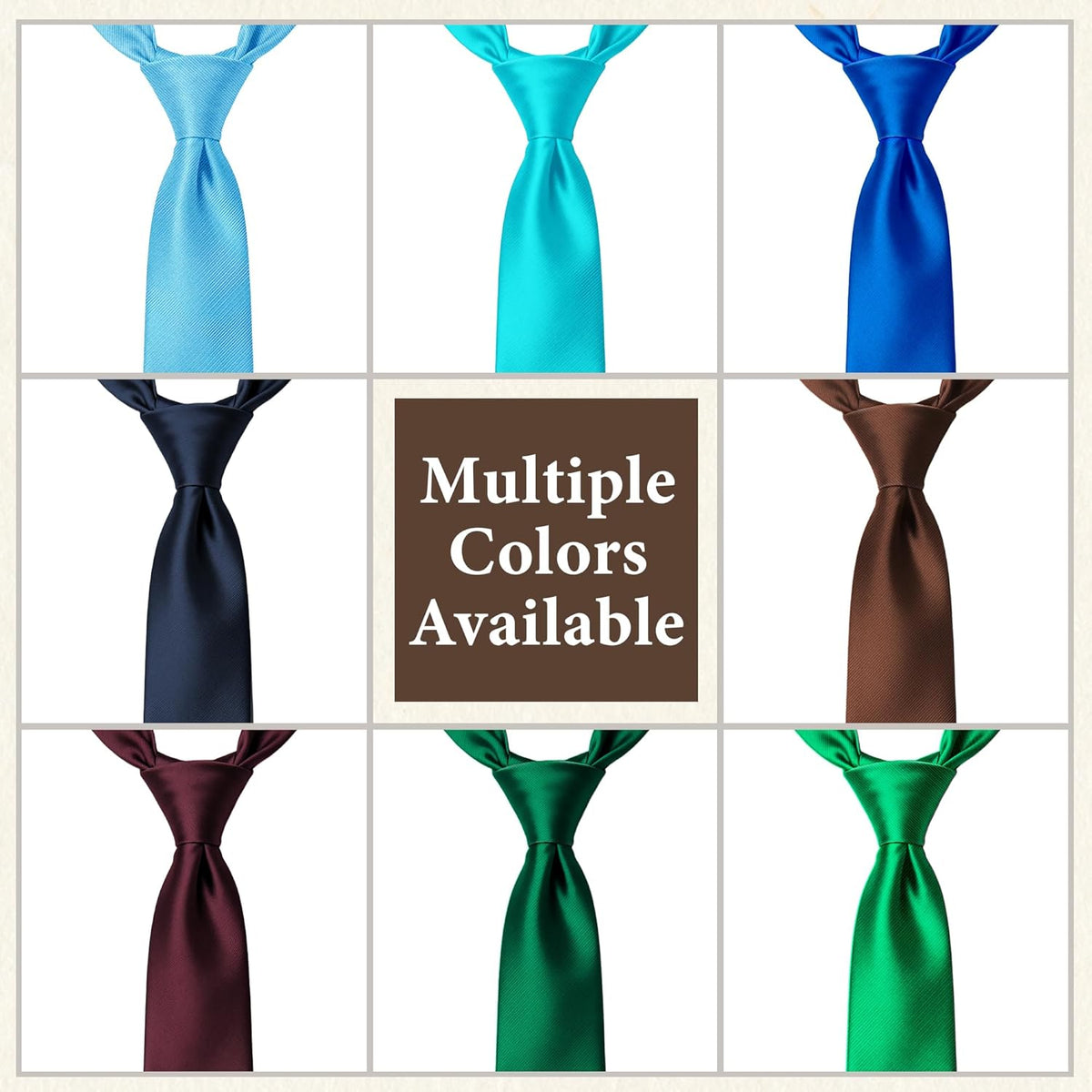 Ties for Men, Solid Color Neckties, Mens Black Tie, Neck Ties Formal for Wedding, Business, Party