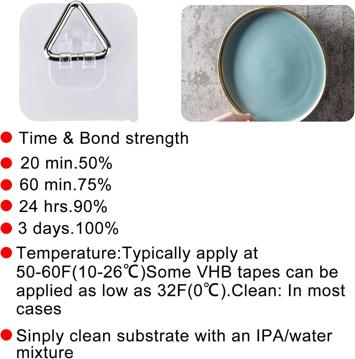 Wall Hangers 20 Pack - Vertical Plate Holders, Adhesive Picture Hanger for Wall Decoration