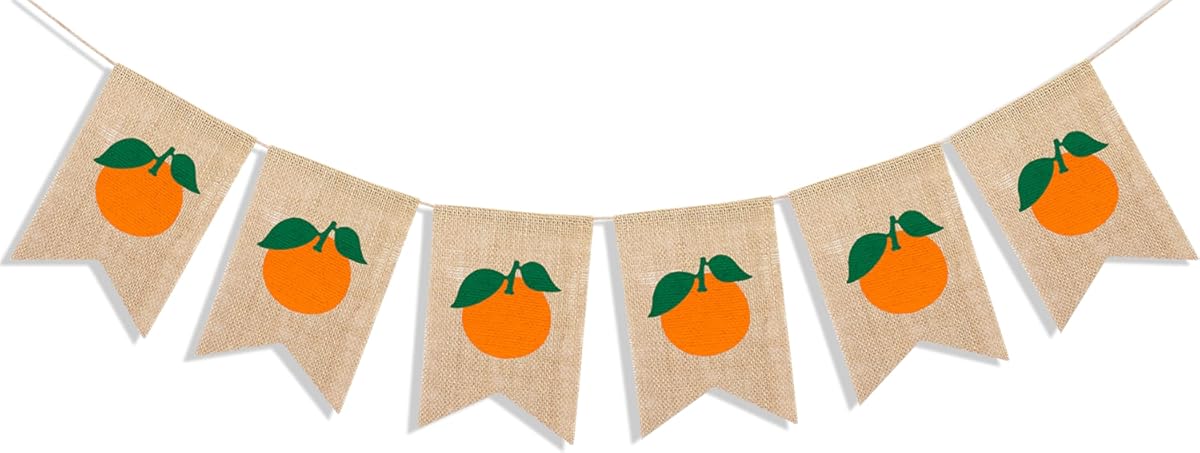Orange Banner for Little Cutie Baby Shower Decorations Garland Orange Clementine Theme Birthday Party Supplies Photo Backdrop
