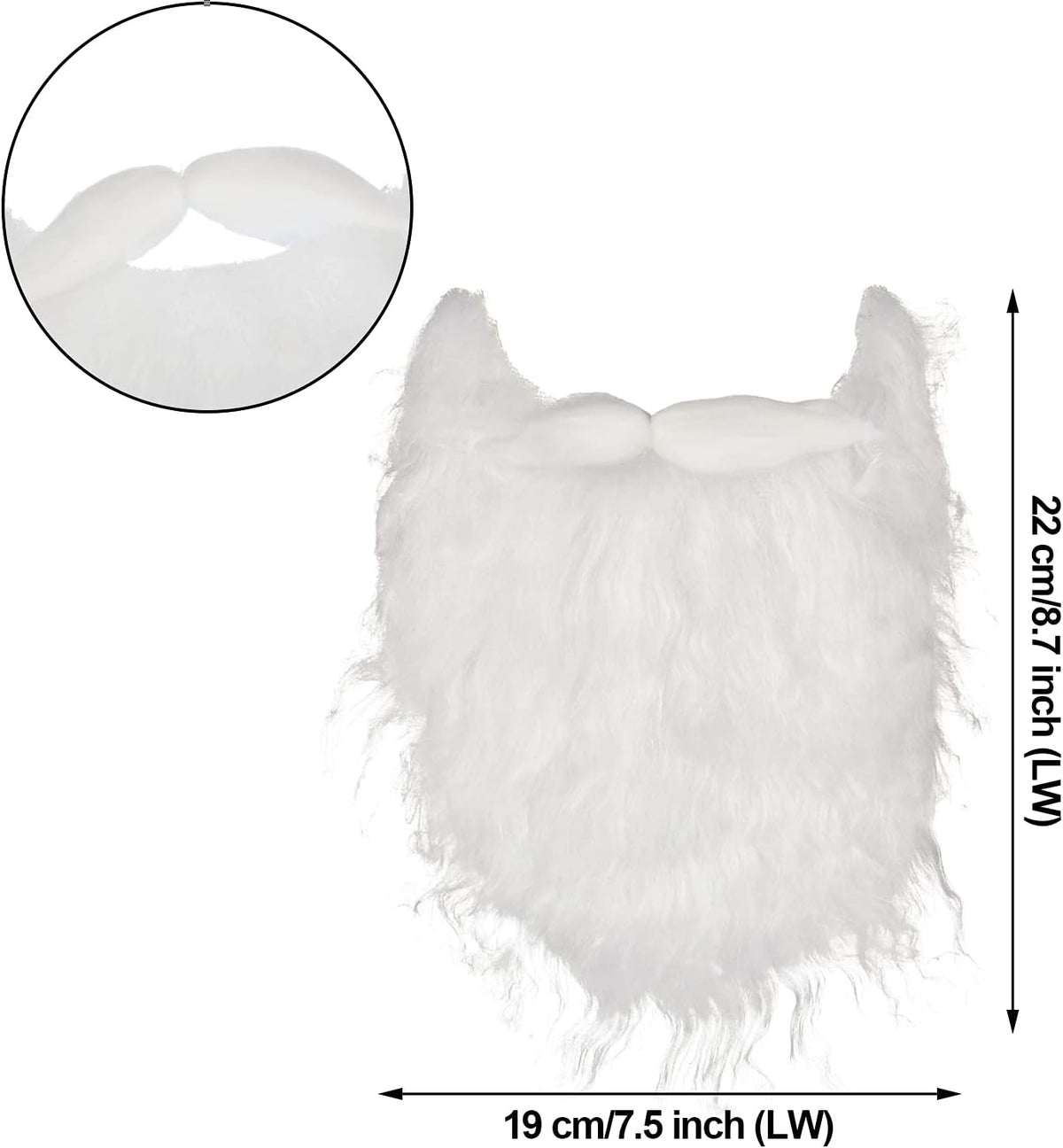 4 Pcs Christmas Santa Costume Santa Claus Hats and Beard Adults Beards Mustache, Hat Xmas Suit Decoration Men Women