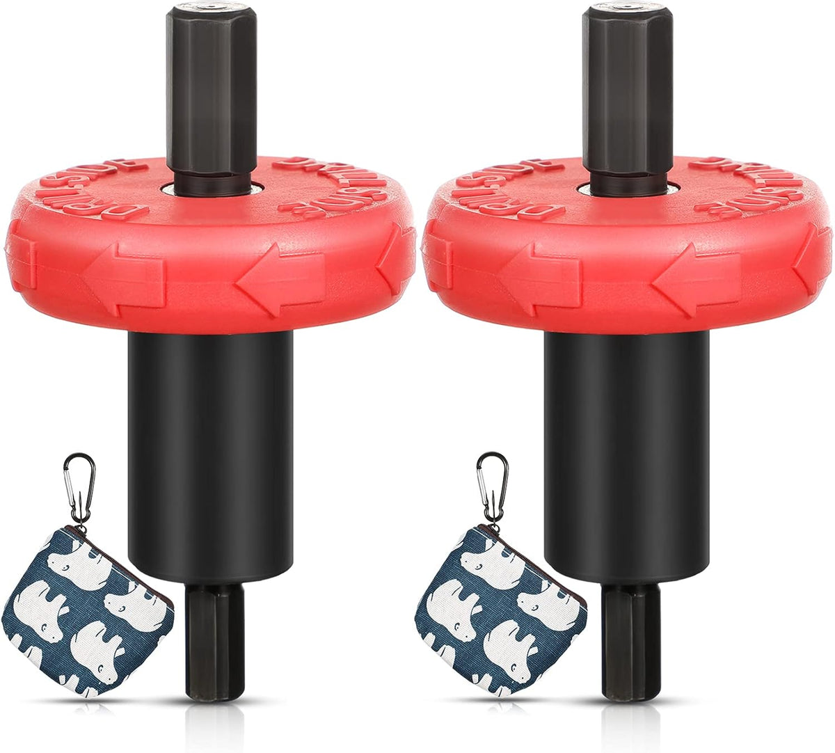 2 Pieces Electric Start Drill Bit Adapter, Engine Speed Starter Drill Bit Adapter with 2 Storage Bag for Trimmer, Garden Cultivator, Leaf Blower, Handheld Equipment
