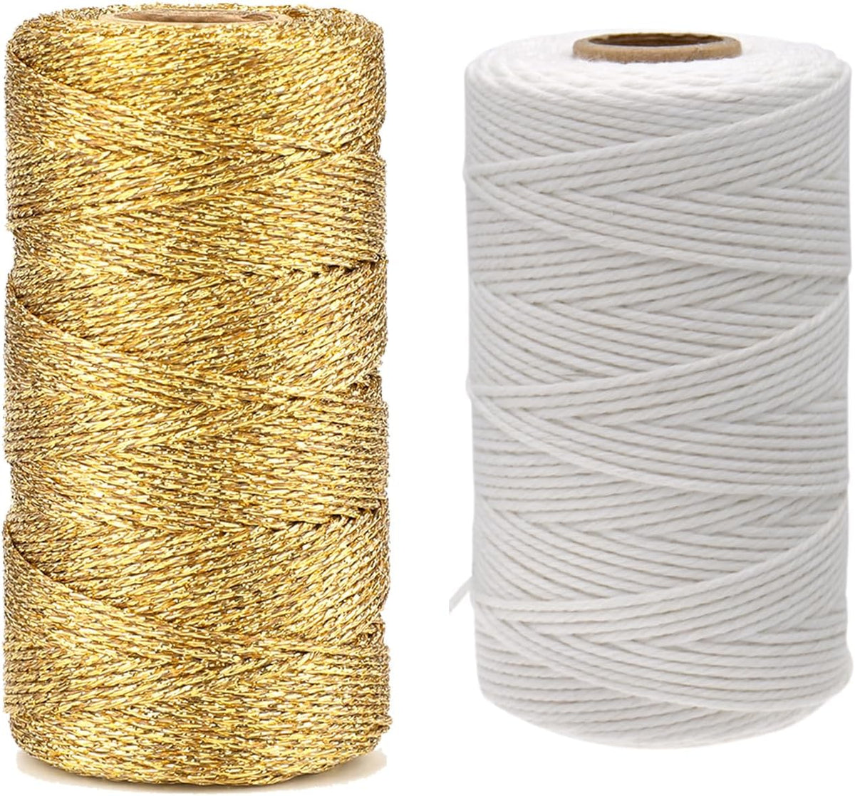 White Twine String and Gold Twine String