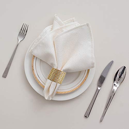 100pcs Napkin Rings, Gold Napkin Rings Buckles for Table Decorations, Wedding, Dinner, Party, DIY Decoration