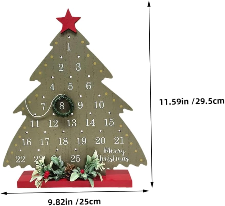 2026 Christmas Tree Advent Calendar - 1 Piece - Office Decoration - Holiday Countdown Function - Festive Charm