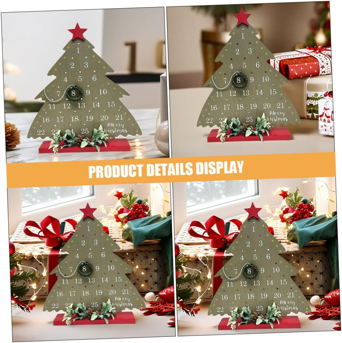 2026 Christmas Tree Advent Calendar - 1 Piece - Office Decoration - Holiday Countdown Function - Festive Charm