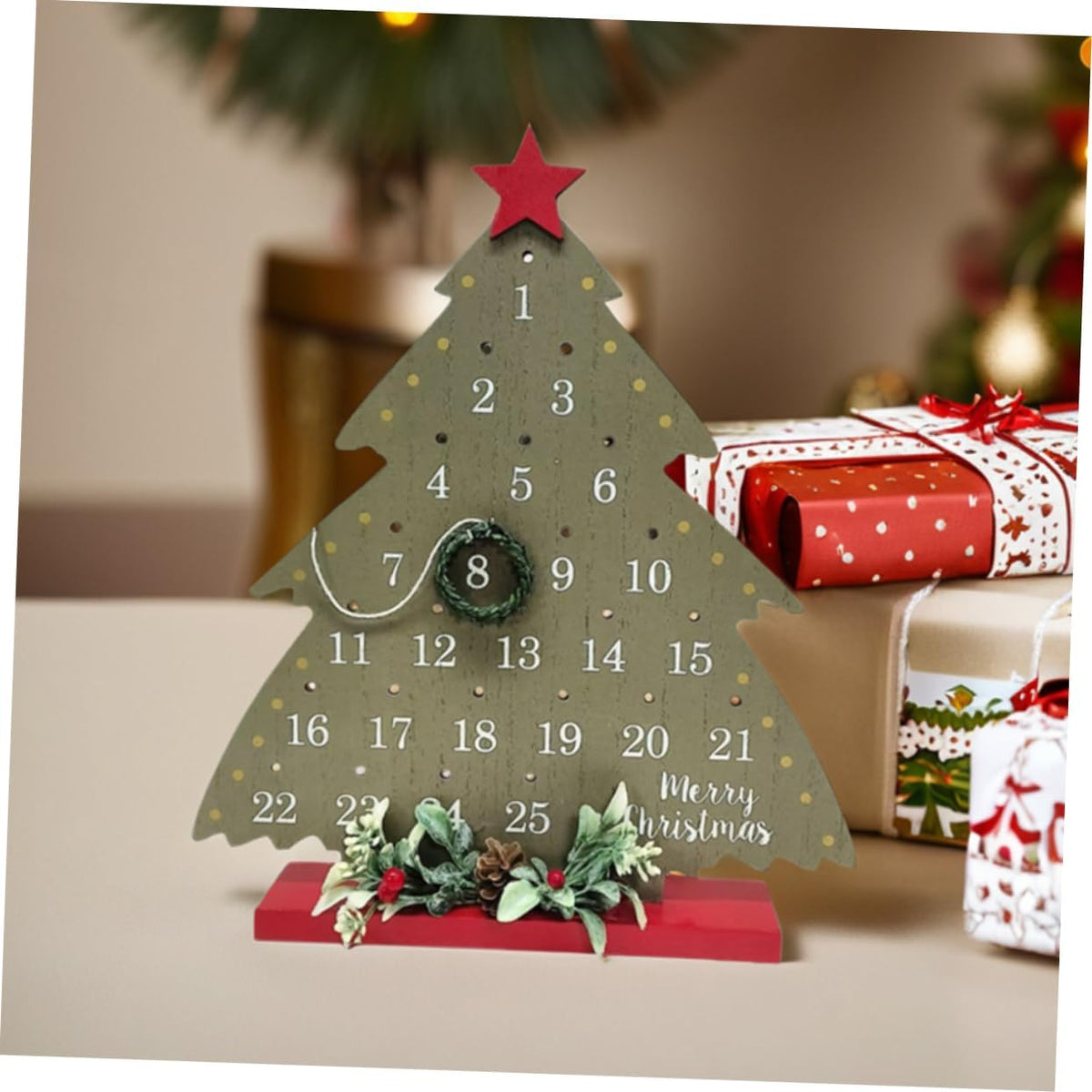 2026 Christmas Tree Advent Calendar - 1 Piece - Office Decoration - Holiday Countdown Function - Festive Charm