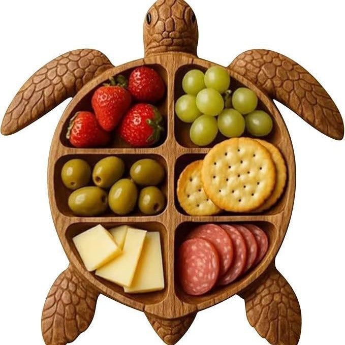 9.4 Inch Wooden Serving Board for Cheese Fruit Snacks Kitchen Parties 1.2 Inch Height