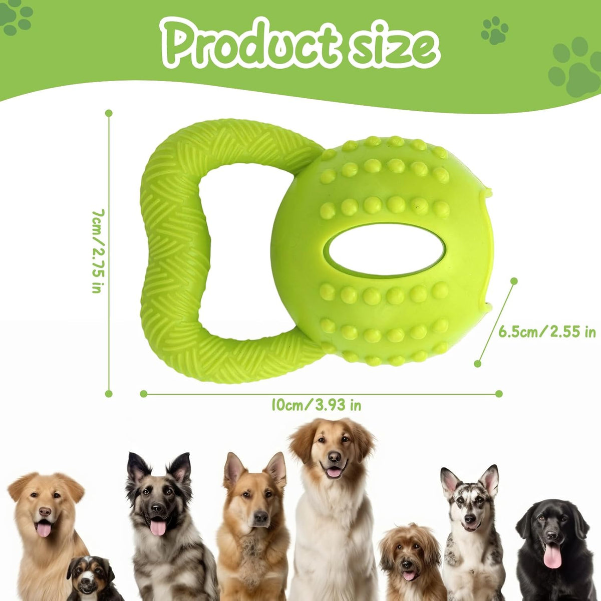 Interactive Chew Toy for Small Dogs Square Shaped Teeth Cleaning and Biting Plaything
