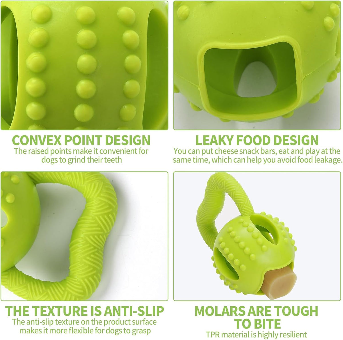 Interactive Chew Toy for Small Dogs Square Shaped Teeth Cleaning and Biting Plaything