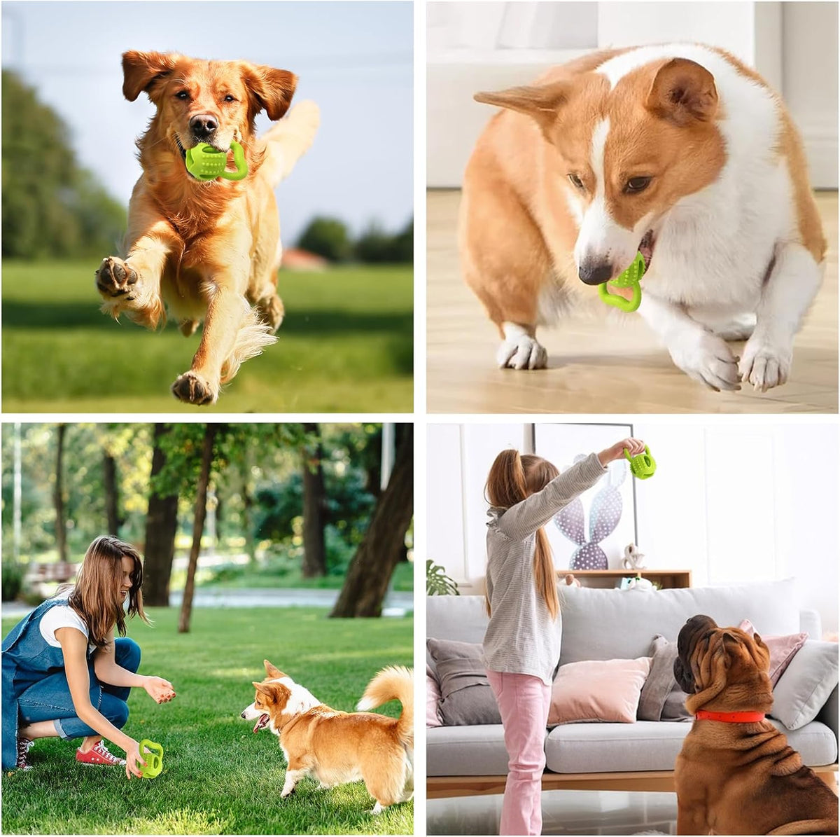 Interactive Chew Toy for Small Dogs Square Shaped Teeth Cleaning and Biting Plaything