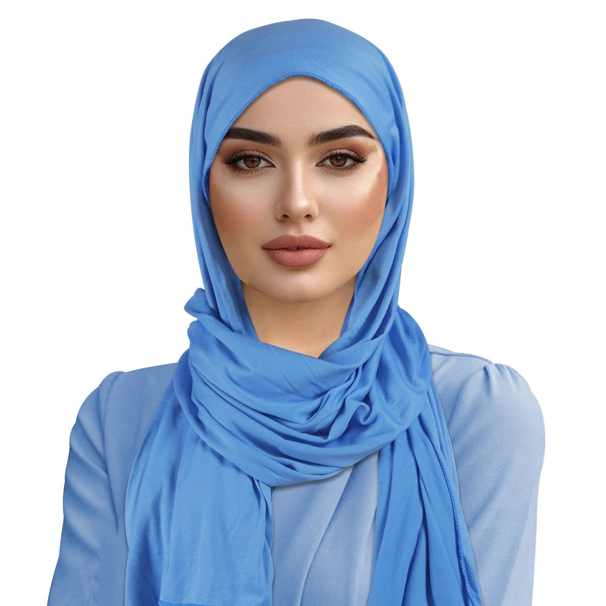 Women's Denim Blue Cotton Headscarf Head Cover Turban Hat 1 Piece