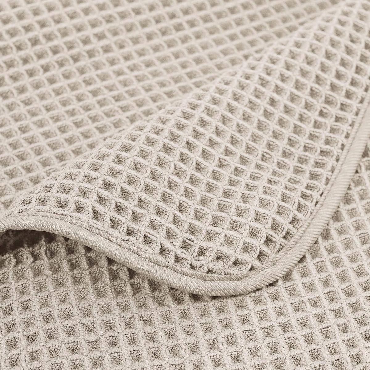 430 GSM Microfiber Oversize Quick Dry Lint Free Bath Towel, 60 x 30 in, 4 Pack (Waffle Weave)
