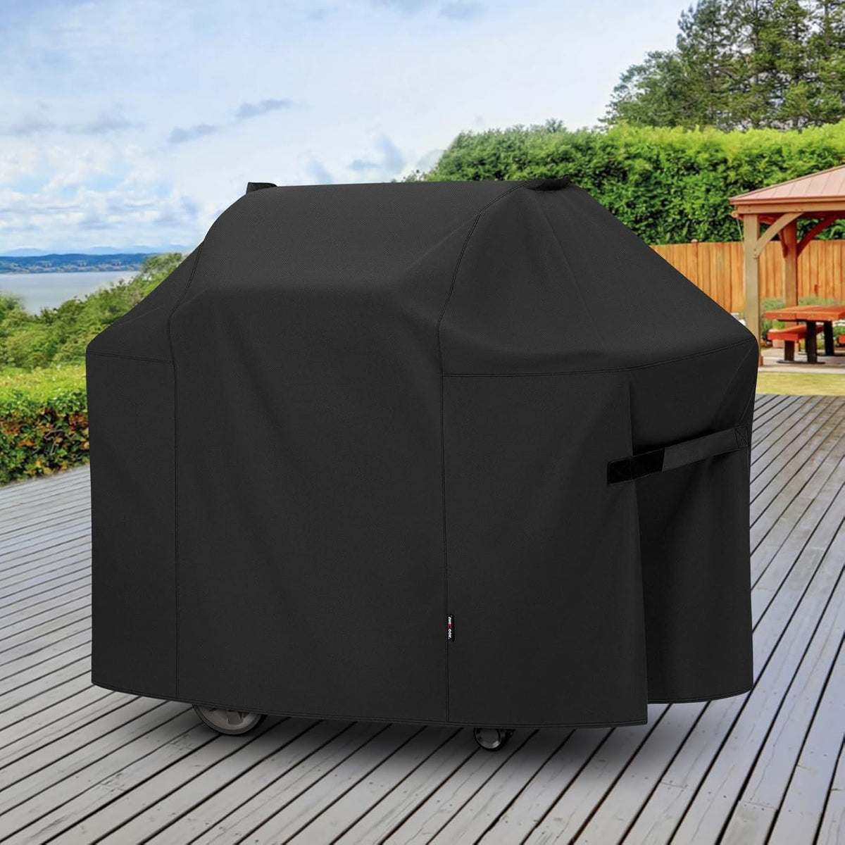 58 Inch Grill Cover for Weber Genesis II, LX 300 Series and Genesis 300 Series Gas Grills, Heavy Duty Waterproof Fade Resistant BBQ Cover, All Weather Protection, Compared to Weber 7130