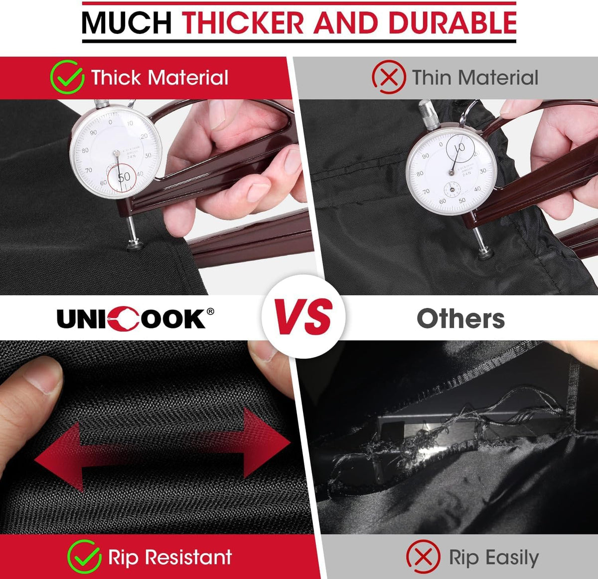 Heavy Duty Waterproof Barbecue Gas Grill Cover, 65-inch BBQ Cover, Special Fade and UV Resistant Material, Durable and Convenient, Fits Grills of Weber Char-Broil Nexgrill Brinkmann and More