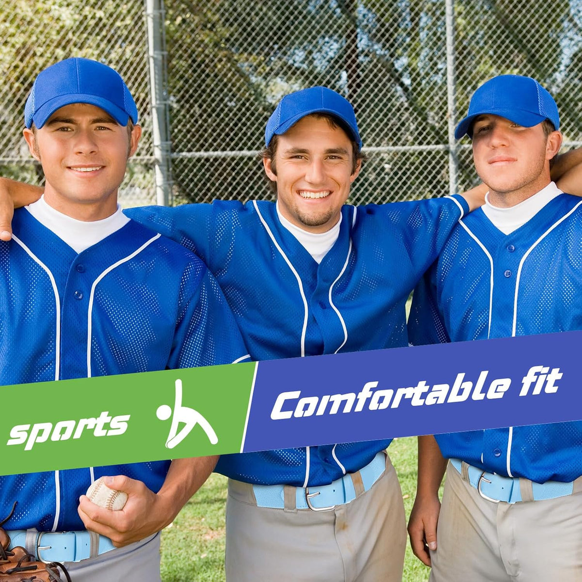 12 Pcs Baseball Belts Softball Belts Bulk for Adult and Youth Adjustable