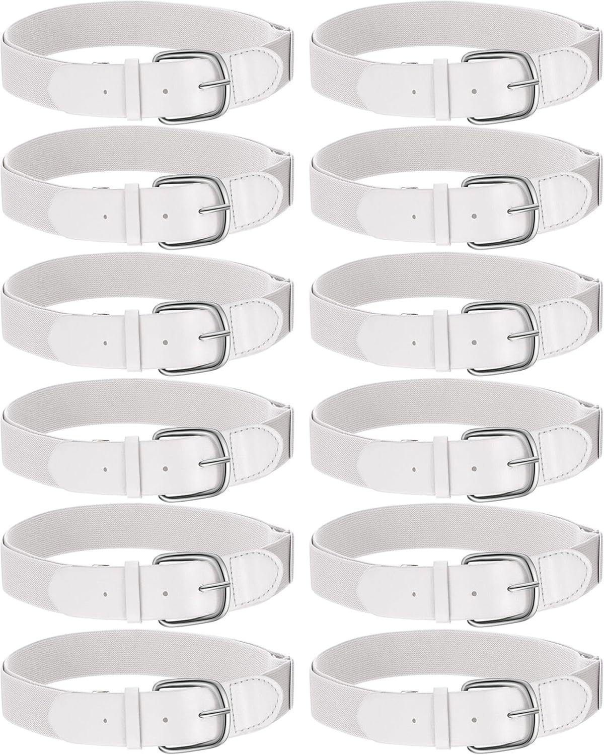 12 Pcs Baseball Belts Softball Belts Bulk for Adult and Youth Adjustable