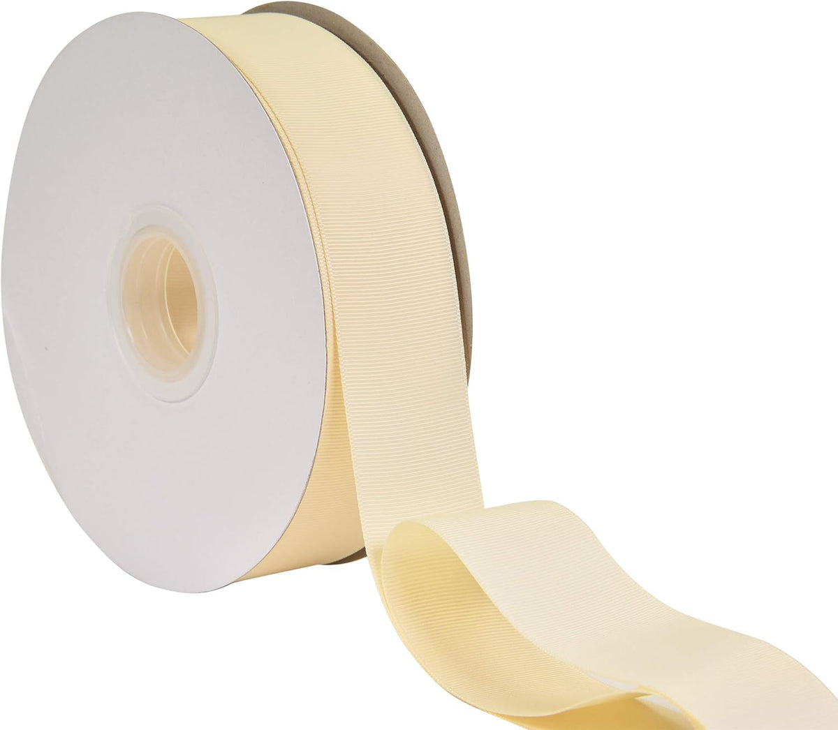 Ivory Grosgrain Ribbon, 1 1/2 Inch 50 Yards, Great for Crafts Bows Flower Bouquet Wedding Home Decor Gift Wrapping