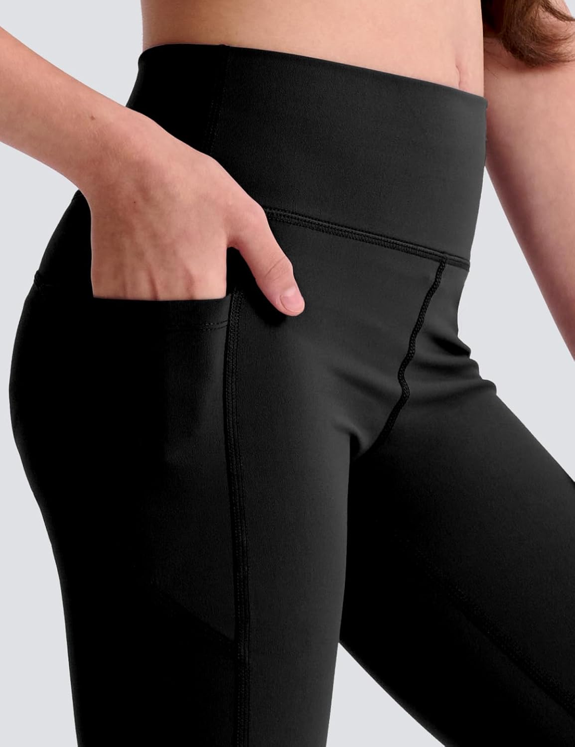 3 Pack Girls' Leggings with Pockets, Ankle Length Athletic Yoga Pants for Kids Clothes