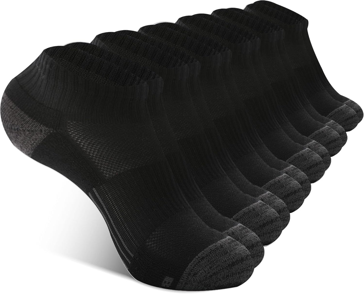 Athletic Ankle Socks Womens Anti-Odor Socks Moisture-Wicking Running Cushioned Anti-Blister 5/6 Pairs