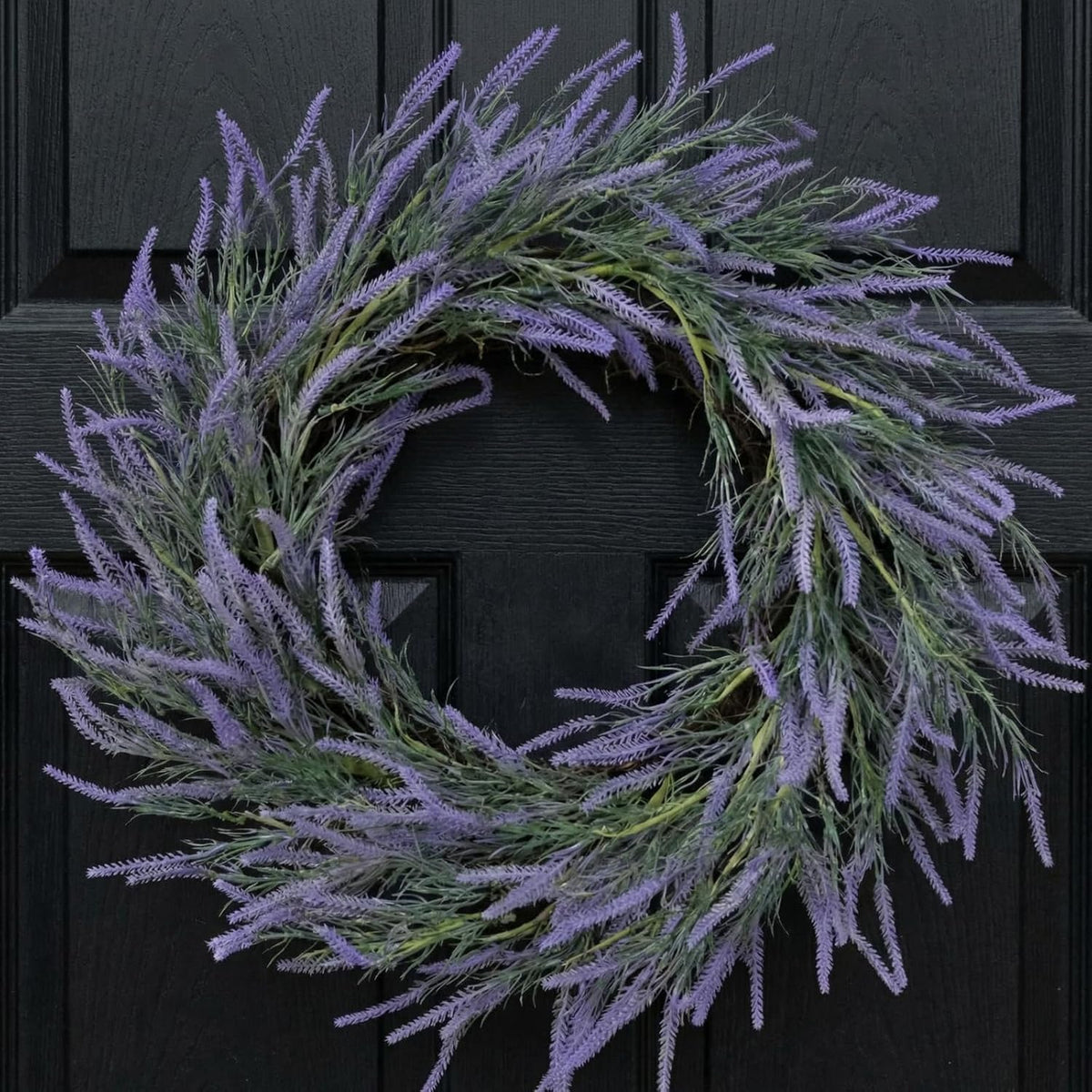 22" Soft Touch Lavender Wreath for Front Door - Spring Summer Purple Flower Wreath for Indoor Outdoor, Rustic Farmhouse Winter Wreath, All Seasons Lavender Door Wreath Home Decor