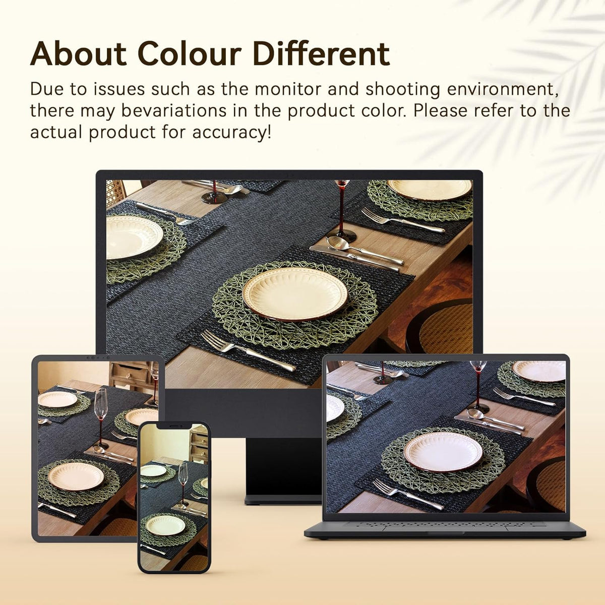 Paper Braided Round Placemats Set of 12 Natural Non-Slip Heat Resistant Table Mats for Dining Tables Woven Indoor & Outdoor Place mats(Green,12)