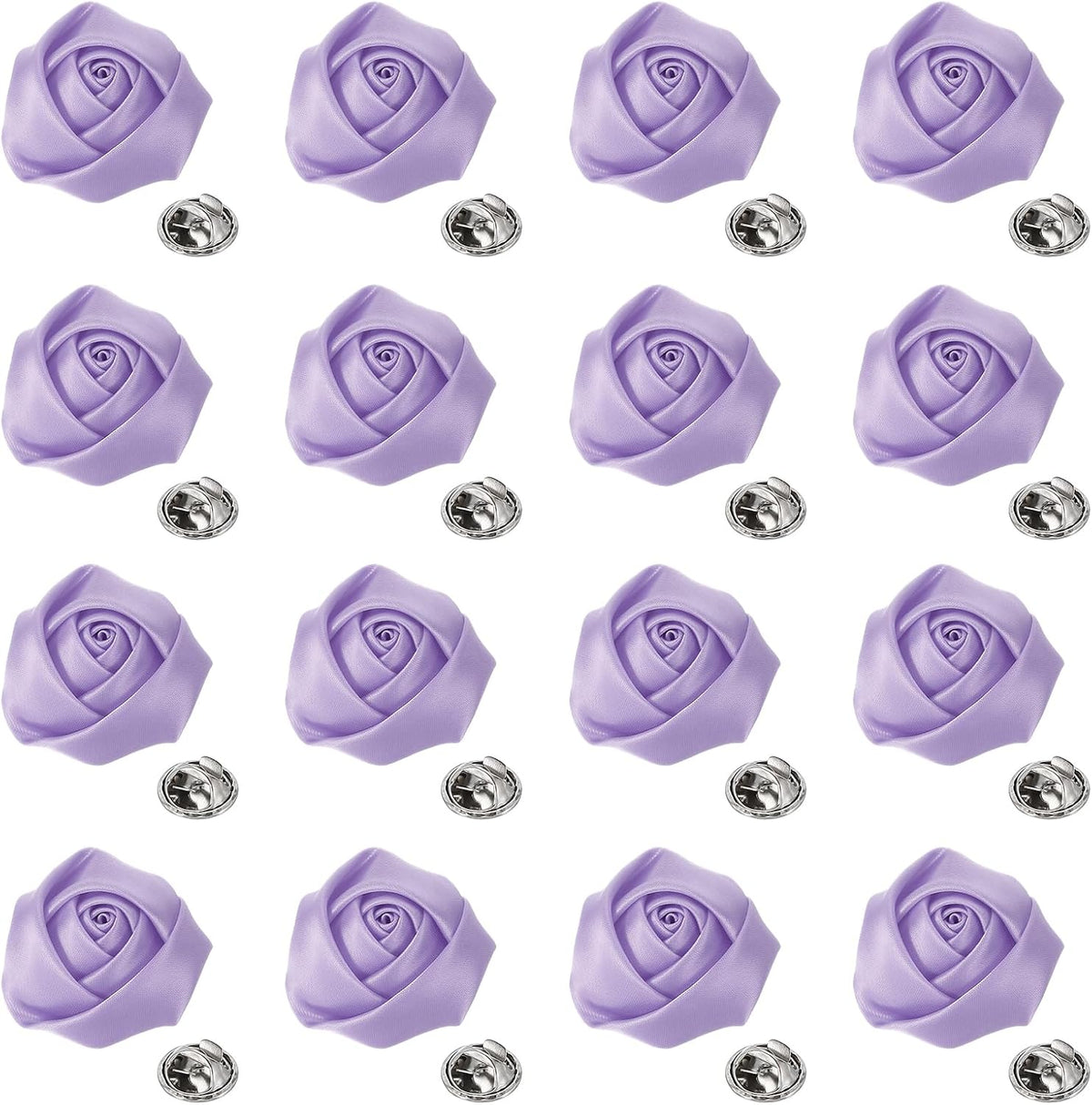 Lapel Flowers for Men Suits, Lapel Pin for Men Satin Rose Artificial Fabric Flowers Brooch Boutonnieres for Wedding Party Prom Ceremony