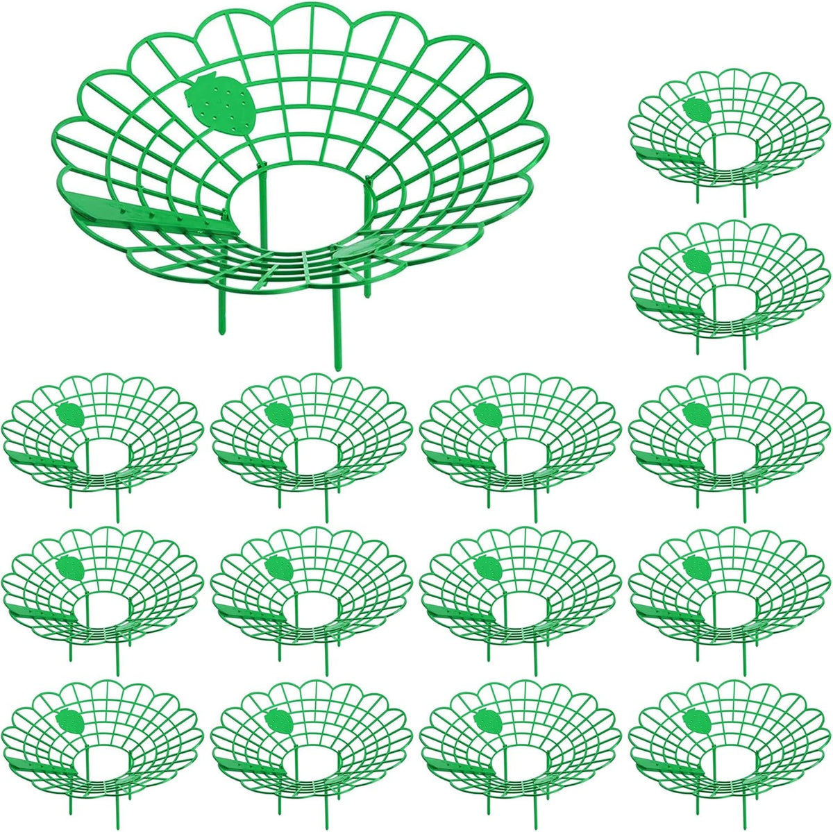 15Pack Strawberry Supports - Strawberry Plant Support Stand Strawberry Growing Racks Protector Strawberry Growing Frame Holder Cage (15, B)