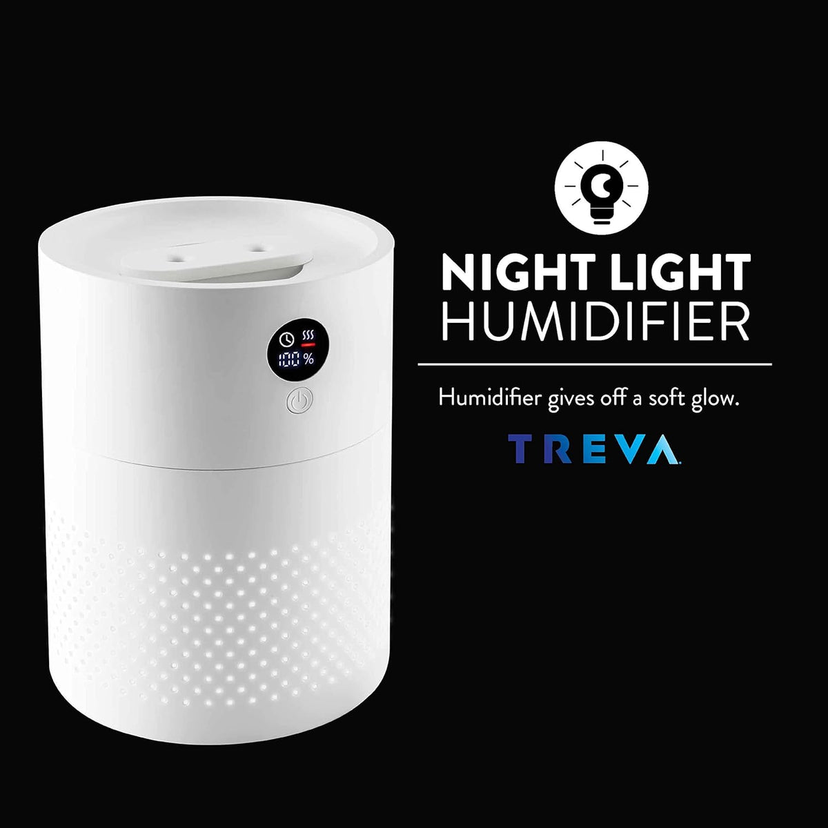 Portable Cool Mist Humidifier 2 Liter Capacity Rechargeable Battery Powered 2 Misting Modes Led Display Panel and Auto Shut Off